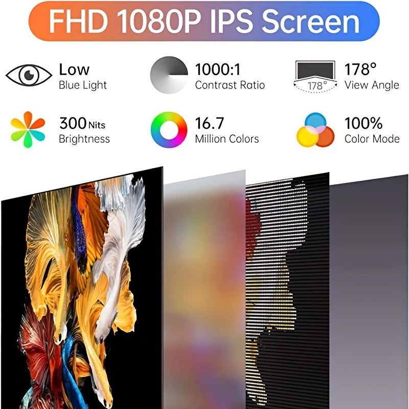 15.6" FHD Portable Monitor – Ultra-Slim IPS Display with Metal Body & Smart Cover