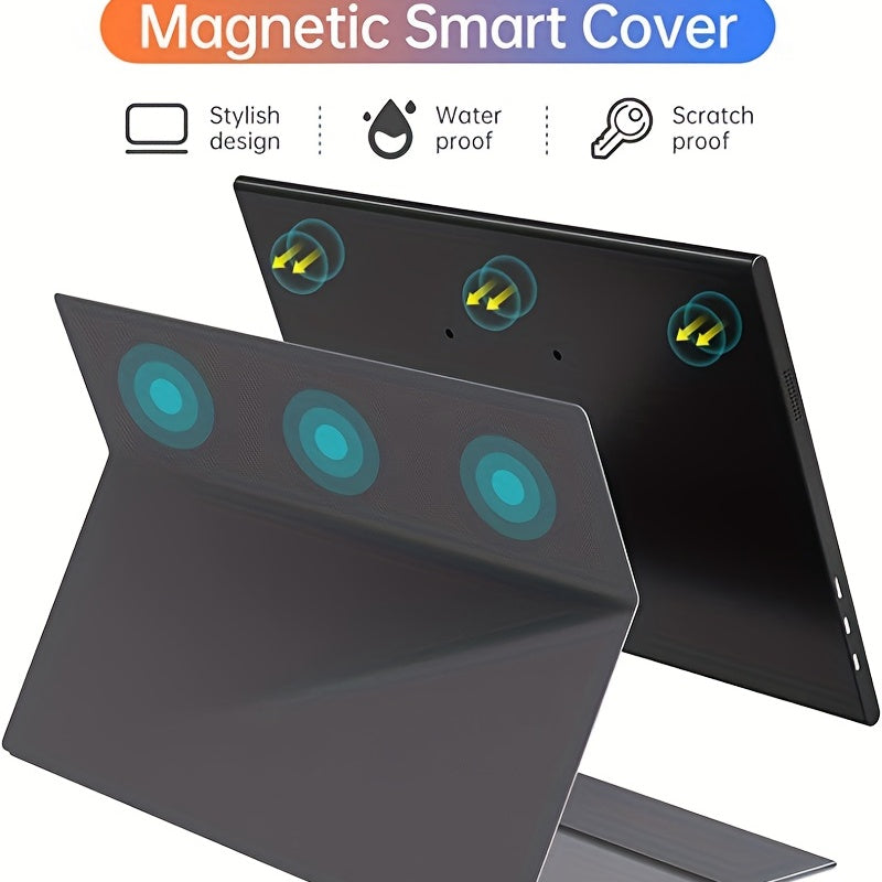 15.6" FHD Portable Monitor – Ultra-Slim IPS Display with Metal Body & Smart Cover