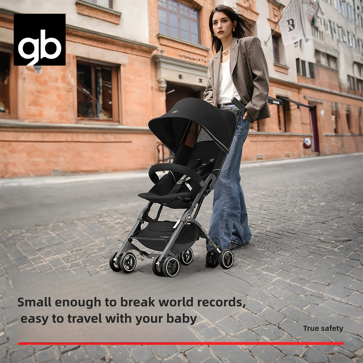 B Pockit 3H™ Compact Foldable Stroller – Lightweight, Travel-Ready, COD Available - Black & Gold