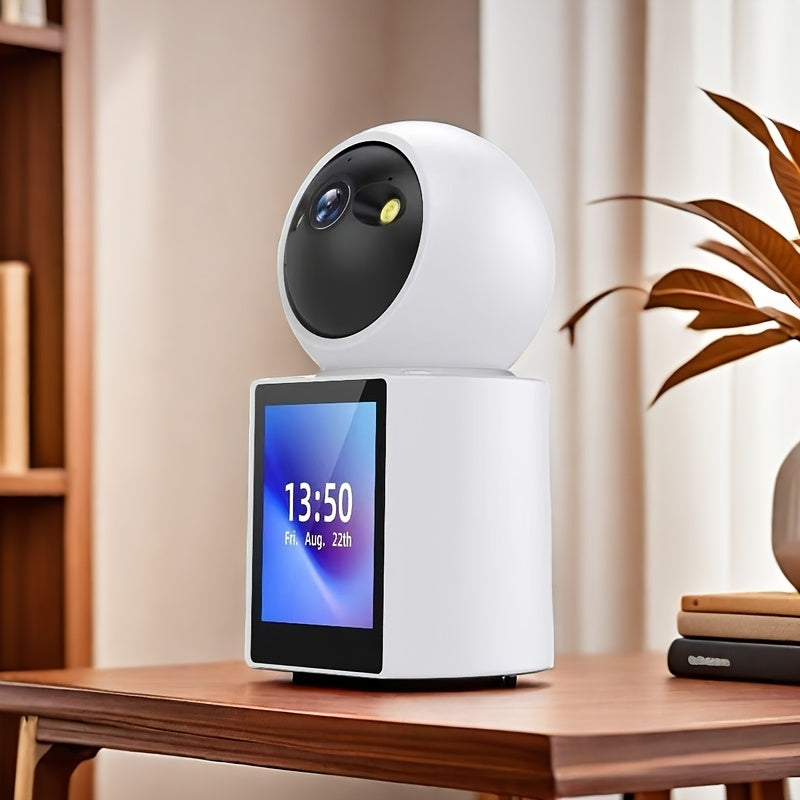 PawGuard™ Smart Home Pet Camera with Screen – 2-Way Audio, Night Vision, Video Call, No Battery Needed