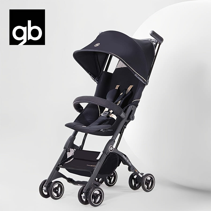 B Pockit 3H™ Compact Foldable Stroller – Lightweight, Travel-Ready, COD Available - Black & Gold