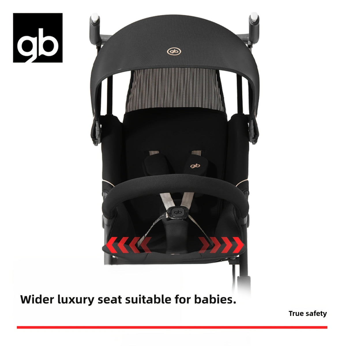 B Pockit 3H™ Compact Foldable Stroller – Lightweight, Travel-Ready, COD Available - Black & Gold